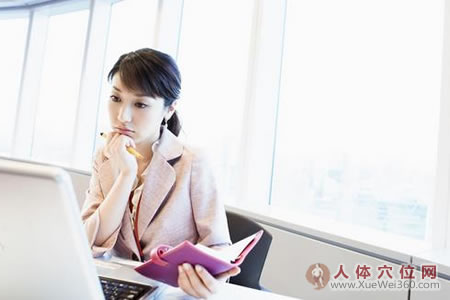 对抗电脑辐射，可常按两个穴